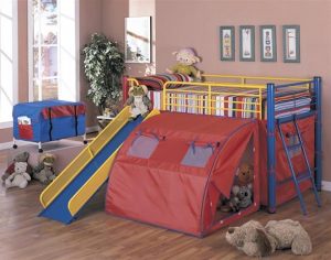 Tent and Slide Bed for Kids