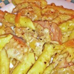 Chicken Penne Alfredo with Peppers